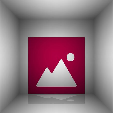 Image sign illustration. Bordo icon with shadow in the room.のイラスト素材
