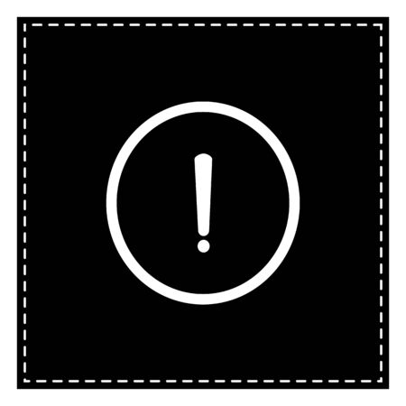 Exclamation mark sign. Black patch on white background. Isolated.のイラスト素材