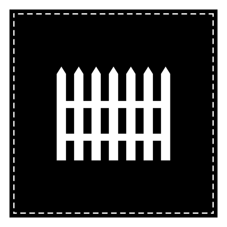 Fence simple sign. Black patch on white background. Isolated.のイラスト素材
