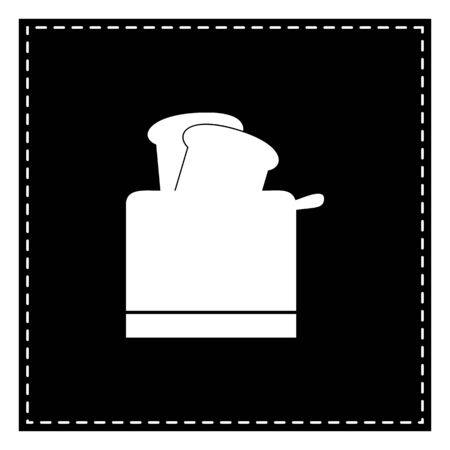 Toaster simple sign. Black patch on white background. Isolated.のイラスト素材