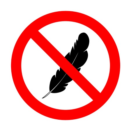 No Feather sign illustration.のイラスト素材