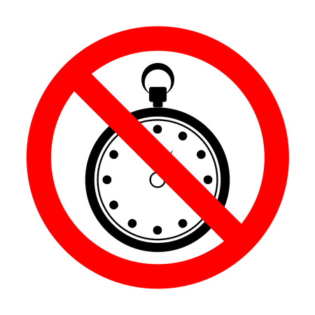 No Stopwatch sign illustration.のイラスト素材