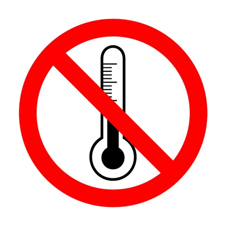 No Meteo diagnostic technology thermometer sign.のイラスト素材