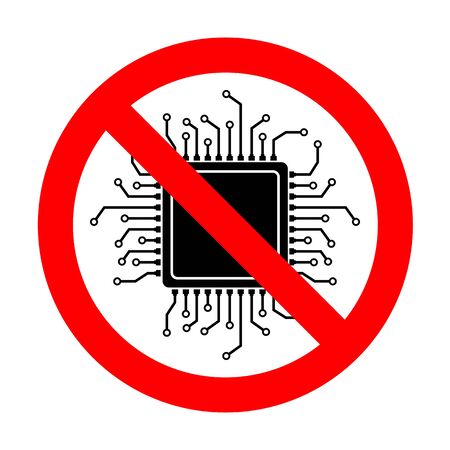 No CPU Microprocessor illustration.のイラスト素材