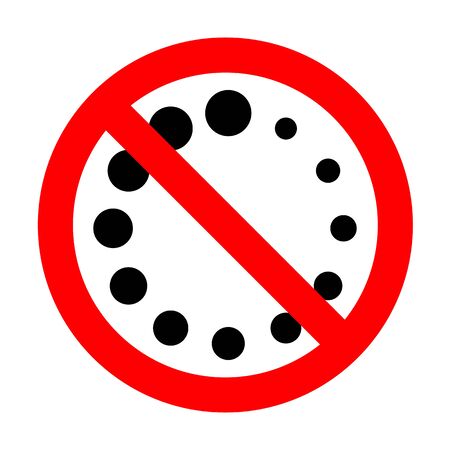 No Circular loading sign.のイラスト素材