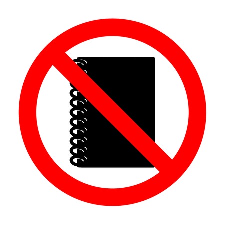 No Notebook simple sign.のイラスト素材