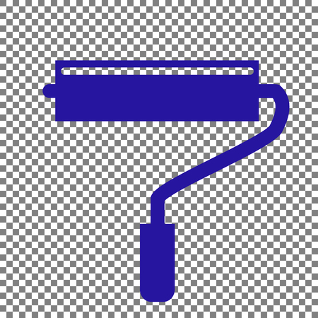 Roller sign illustration. Blue icon on transparent background.のイラスト素材