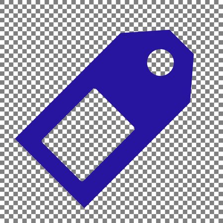 Price tag sign. Blue icon on transparent background.のイラスト素材