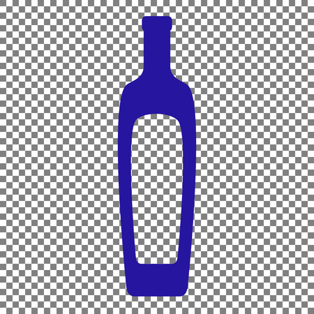 Olive oil bottle sign. Blue icon on transparent background.のイラスト素材