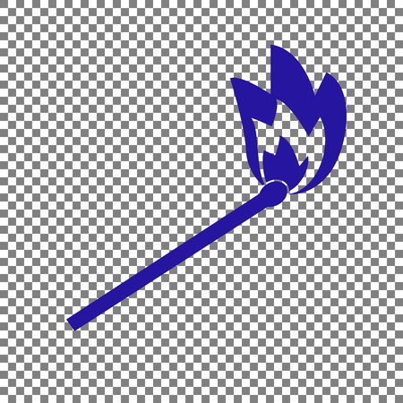 Match sign illustration. Blue icon on transparent background.のイラスト素材