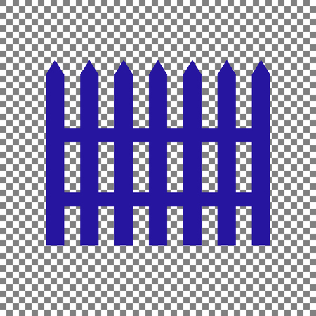 Fence simple sign. Blue icon on transparent background.のイラスト素材