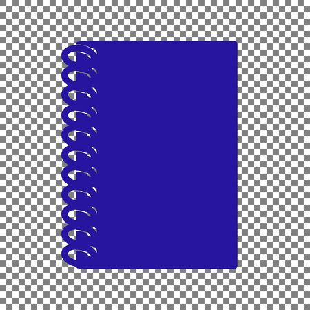 Notebook simple sign. Blue icon on transparent background.のイラスト素材