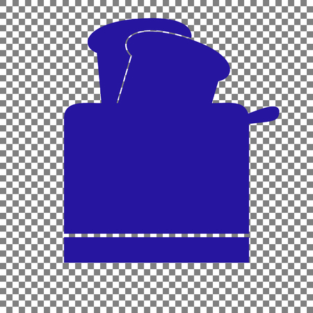 Toaster simple sign. Blue icon on transparent background.のイラスト素材
