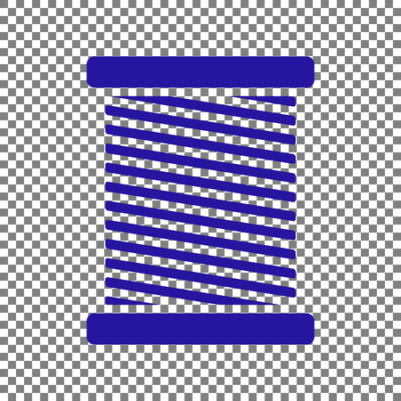 Thread sign illustration. Blue icon on transparent background.のイラスト素材