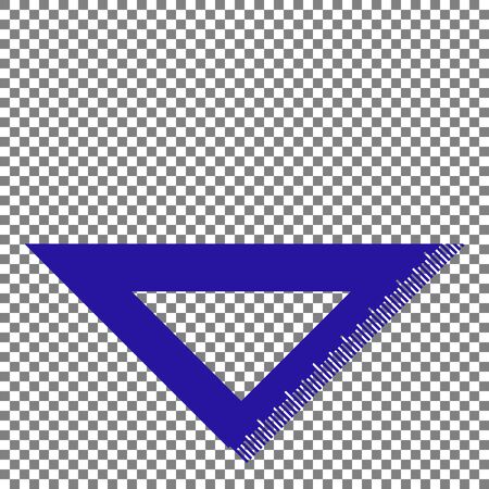 Ruler sign illustration. Blue icon on transparent background.のイラスト素材