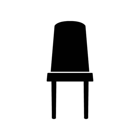 Office chair sign. Flat style black icon on white.の写真素材