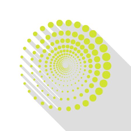 Abstract technology circles sign. Pear icon with flat style shadow path.のイラスト素材