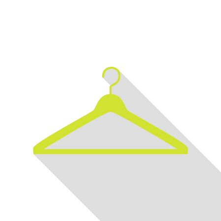 Hanger sign illustration. Pear icon with flat style shadow path.のイラスト素材