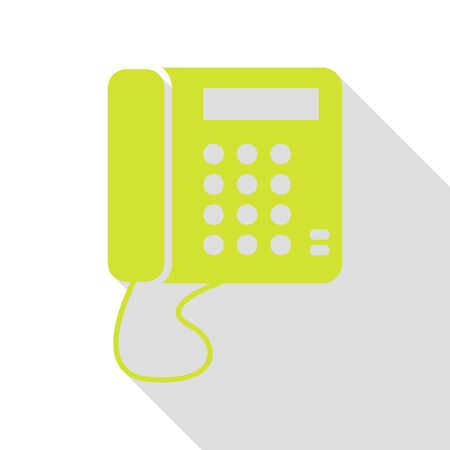 Communication or phone sign. Pear icon with flat style shadow path.のイラスト素材