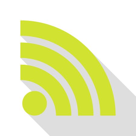 RSS sign illustration. Pear icon with flat style shadow path.のイラスト素材