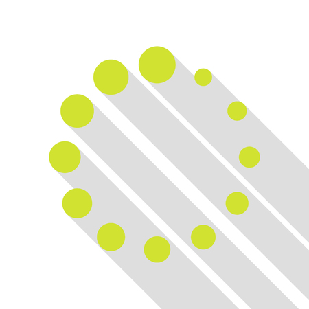 Circular loading sign. Pear icon with flat style shadow path.のイラスト素材