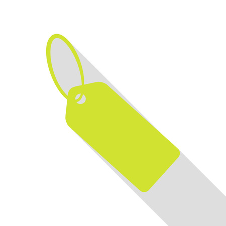Tag sign illustration. Pear icon with flat style shadow path.のイラスト素材