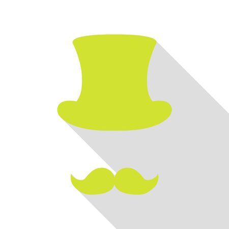 Hipster accessories design. Pear icon with flat style shadow path.のイラスト素材