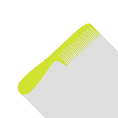 Comb simple sign. Pear icon with flat style shadow path.のイラスト素材