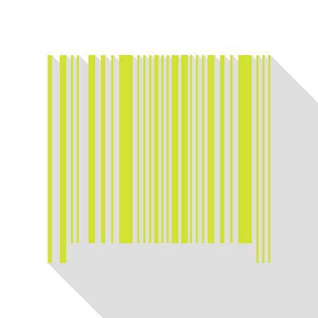 Bar code sign. Pear icon with flat style shadow path.のイラスト素材