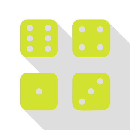 Devils bones, Ivories sign. Pear icon with flat style shadow path.のイラスト素材