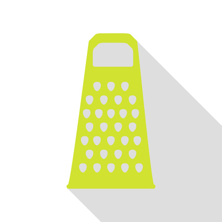 Cheese grater sign. Pear icon with flat style shadow path.のイラスト素材