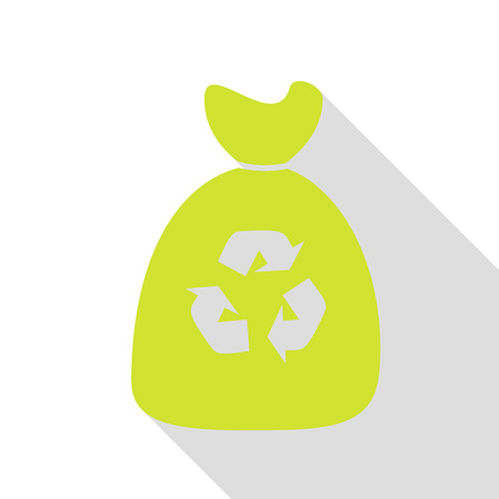 Trash bag icon. Pear icon with flat style shadow path.のイラスト素材