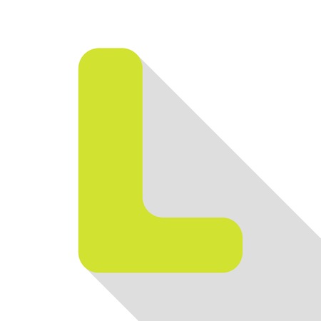 Letter L sign design template element. Pear icon with flat style shadow path.のイラスト素材