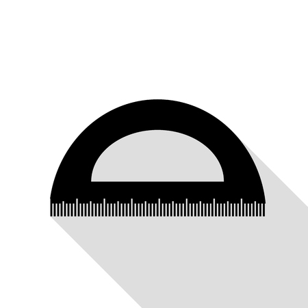 Ruler sign illustration. Black icon with flat style shadow path.のイラスト素材
