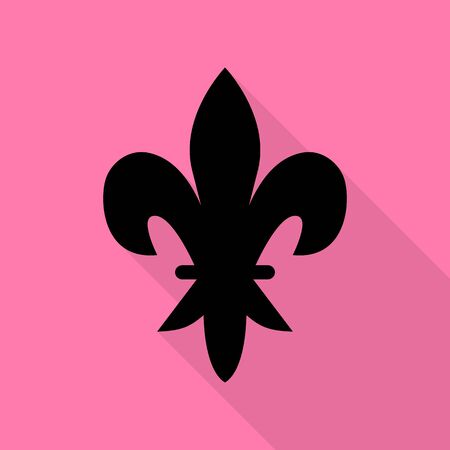 Elements for design. Black icon with flat style shadow path on pink background.のイラスト素材