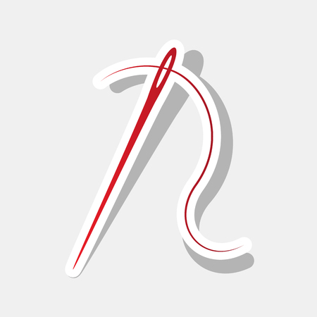 Needle with thread. Sewing needle, needle for sewing.のイラスト素材