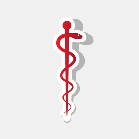 Identification card sign. Vector. New year reddish icon with outside stroke and gray shadow on light gray background.のイラスト素材