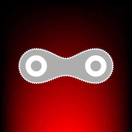 Link sign illustration. Postage stam or old photo style on red-black gradient background.のイラスト素材