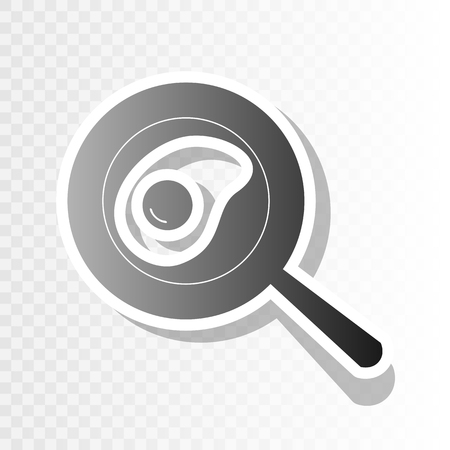 omelette icon vector, solid illustration, pictogram isolated on gray. Vector. New year blackish icon on transparent background with transition.のイラスト素材
