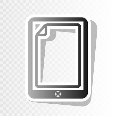 Protective sticker on the screen. Vector. New year blackish icon on transparent background with transition.のイラスト素材