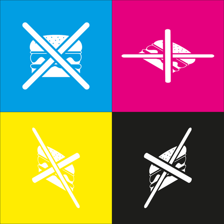 No burger sign.のイラスト素材