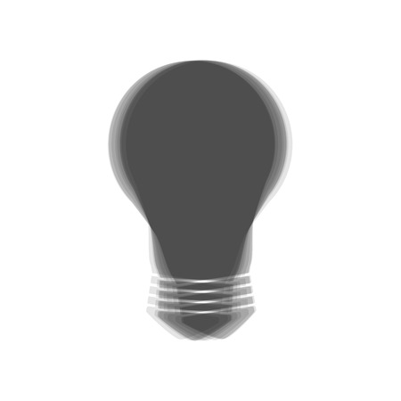 Light lamp sign. Vector. Gray icon shaked at white background.のイラスト素材