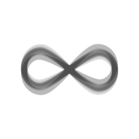 Limitless symbol illustration. Vector. Gray icon shaked at white background.のイラスト素材