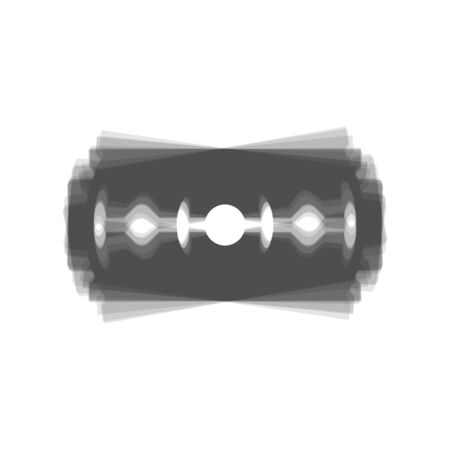 Razor blade sign. Vector. Gray icon shaked at white background.のイラスト素材