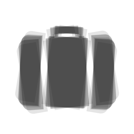 Briefcase sign illustration. Vector. Gray icon shaked at white background.のイラスト素材