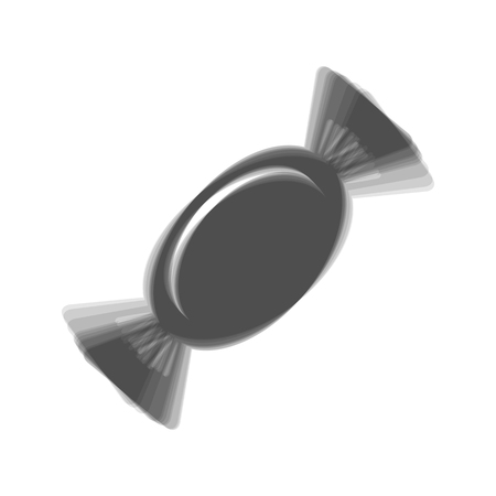 Candy sign illustration. Vector. Gray icon shaked at white background.のイラスト素材