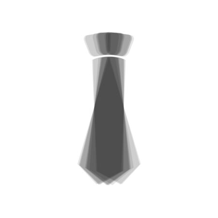 Tie sign illustration. Vector. Gray icon shaked at white background.のイラスト素材