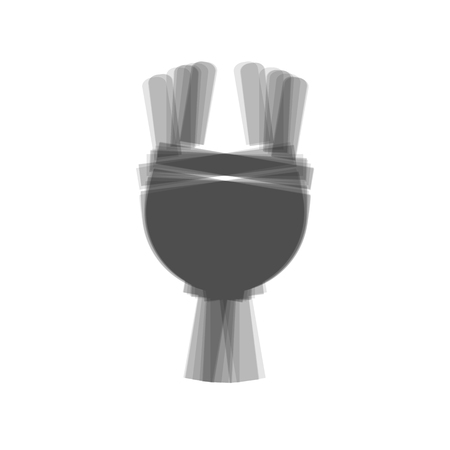 Socket sign illustration. Vector. Gray icon shaked at white background.のイラスト素材