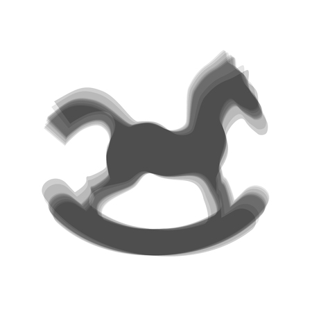 Horse toy sign. Vector. Gray icon shaked at white background.のイラスト素材