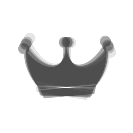 King crown sign. Vector. Gray icon shaked at white background.のイラスト素材